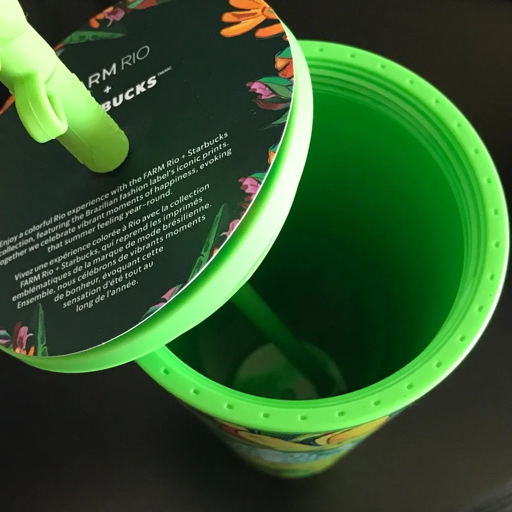 Starbucks x Farm Rio 2025 Board Banana Venti Cold Cup Tumbler 24oz Straw Topper